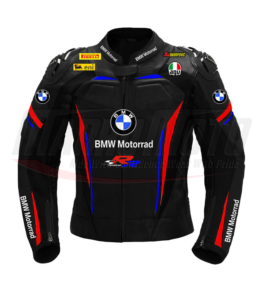 BMW Motorrad 5 Protection Armour Motorbike Leather Racing Jacket