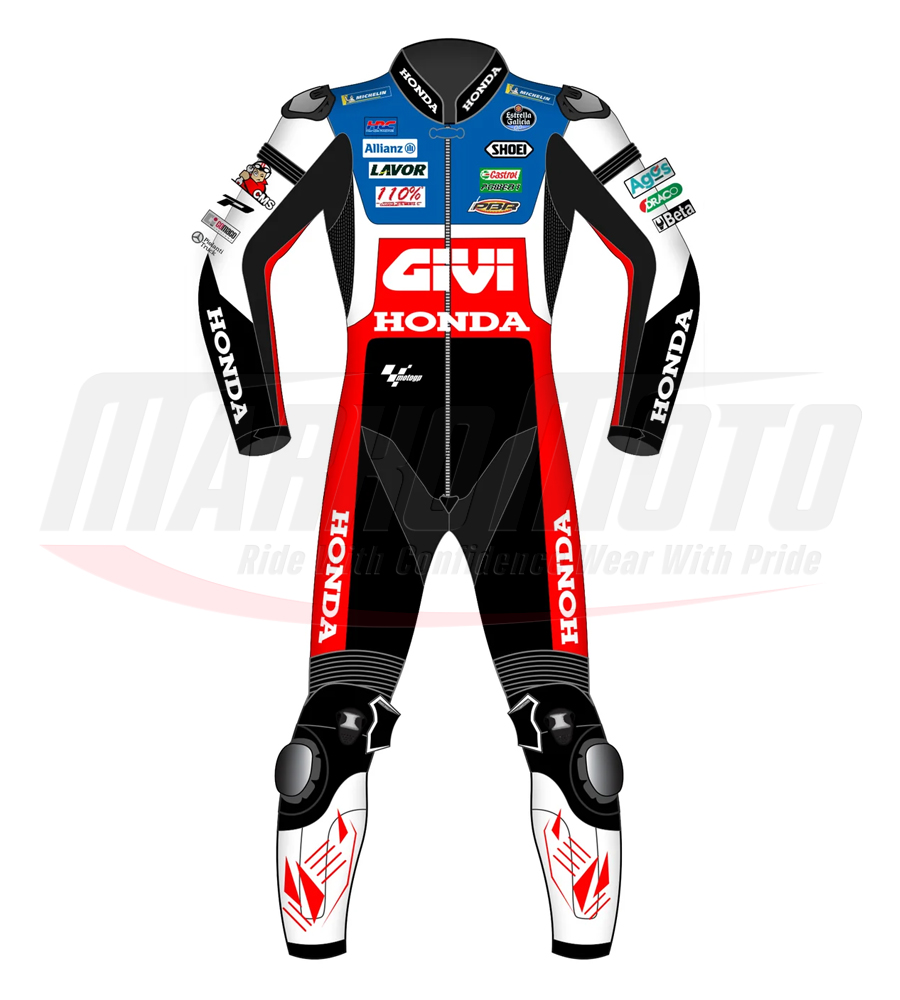 Professional Alex Marquez Honda Motorcycle Racing Leather Suit