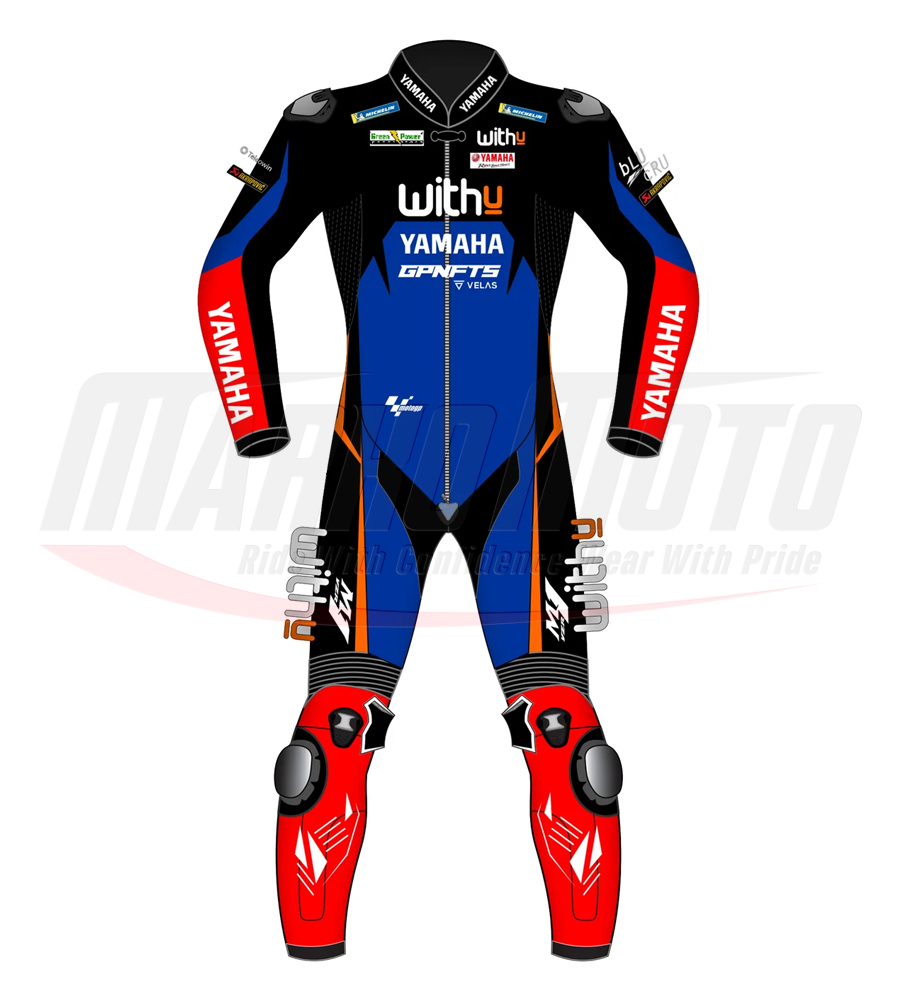 Andrea Dovizioso Yamaha Motorcycle Racing Leather Suit