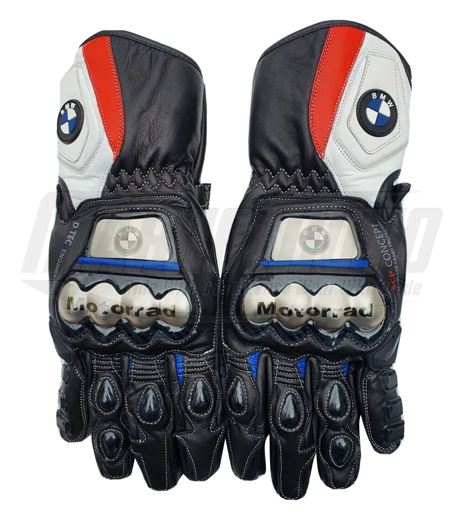 BMW MotoGP Racing Motorcycle Leather Gloves