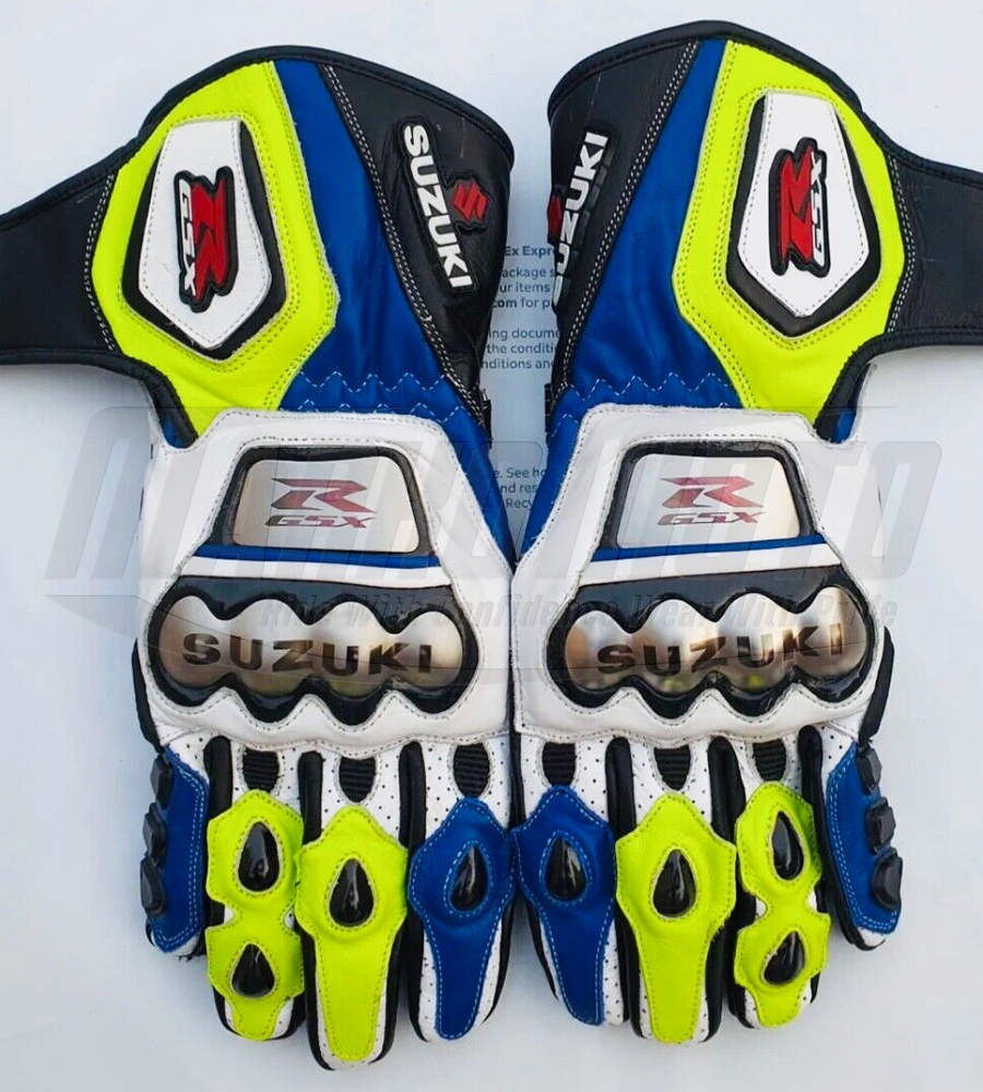 Ducati Corse Pre-Curved Finger Black & White Racing Gloves