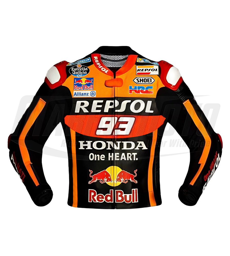 Honda Repsol 93 Premium Motorcycle Leather Racing Jacket