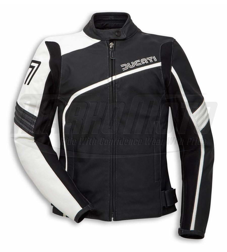 Ducati 77 Motorcycle Leather Racing Jacket