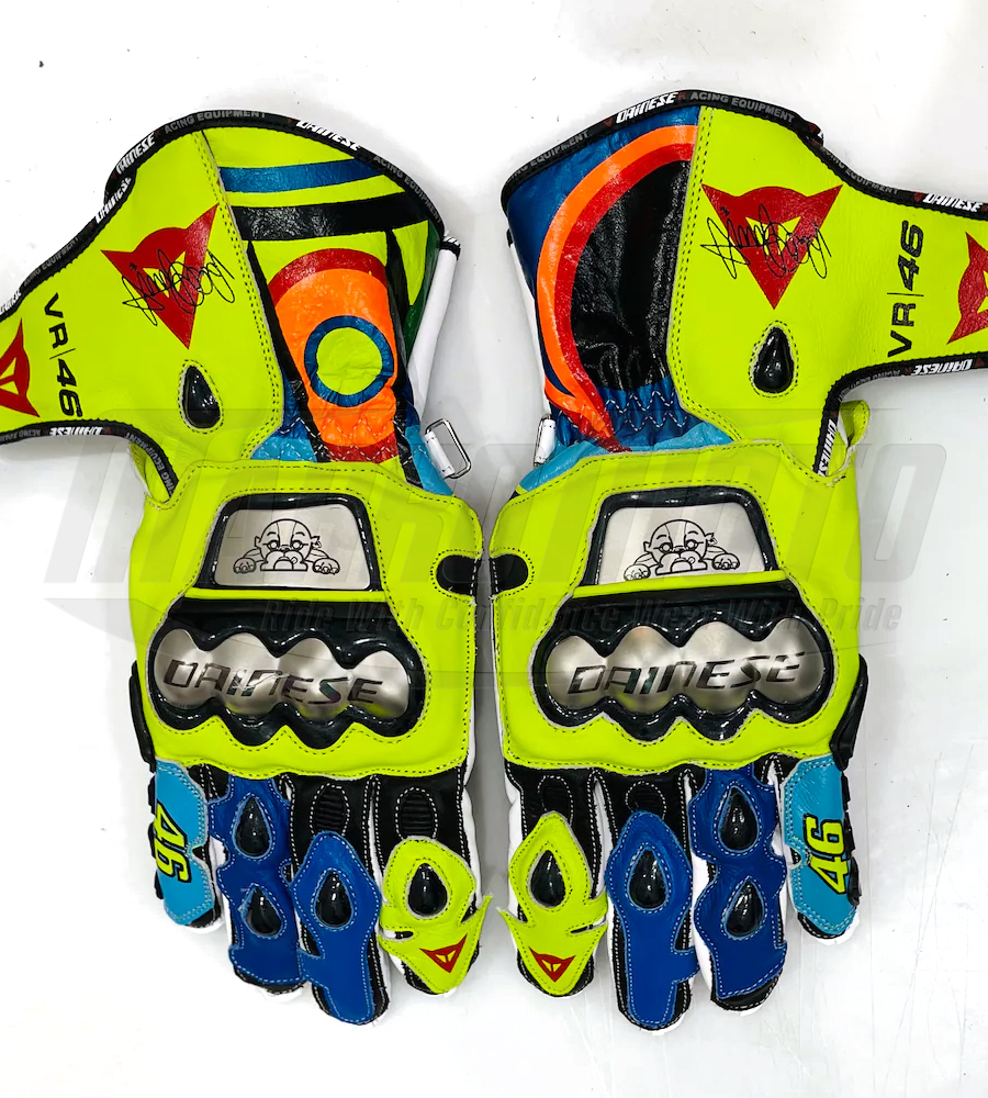 Valentino Rossi Motorcycle Racing Leather Gloves