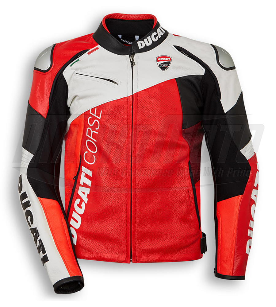 Ducati Corse C6 Motorcycle Leather Racing Jacket