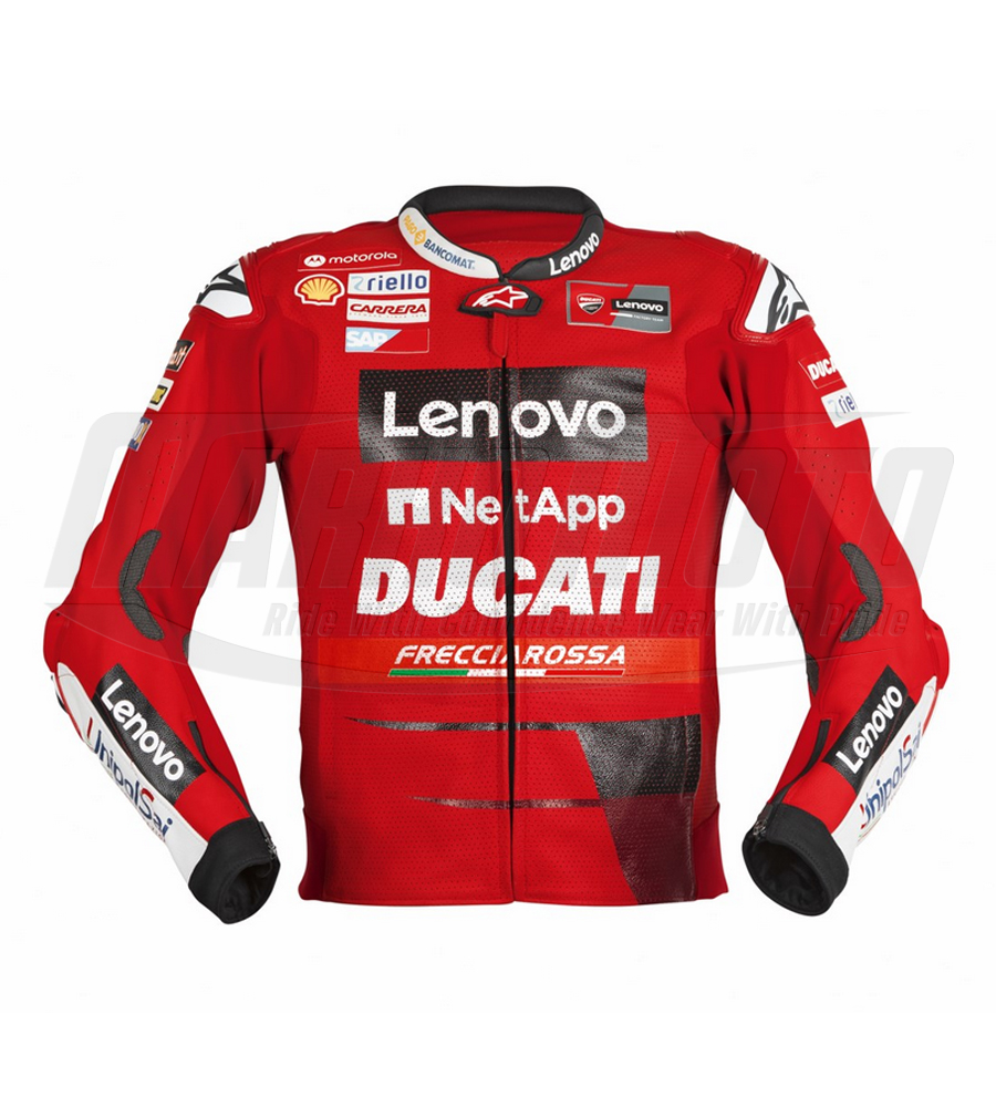 Ducati Replica MotoGP 23 Perforated Riding Leather Racing Jacket