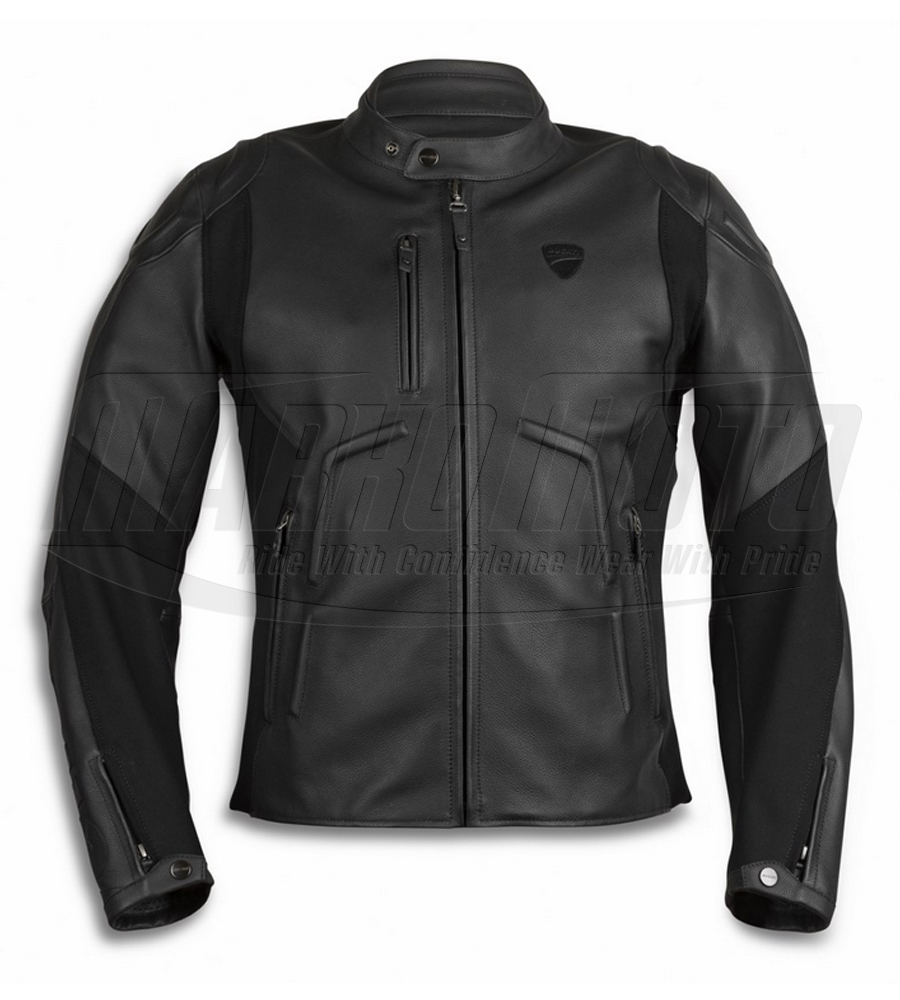 Ducati Black Rider C2 Motorcycle Leather Racing Jacket