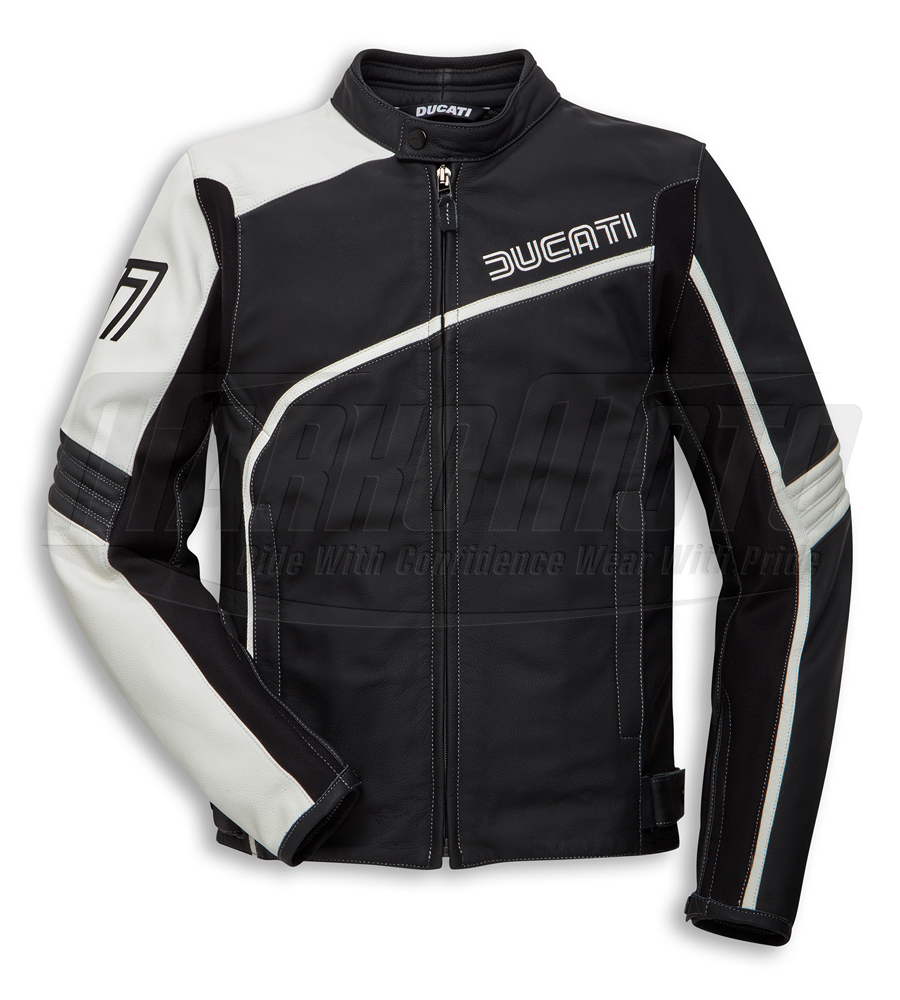 Ducati 77 Riding Motorcycle Racing Leather Jacket