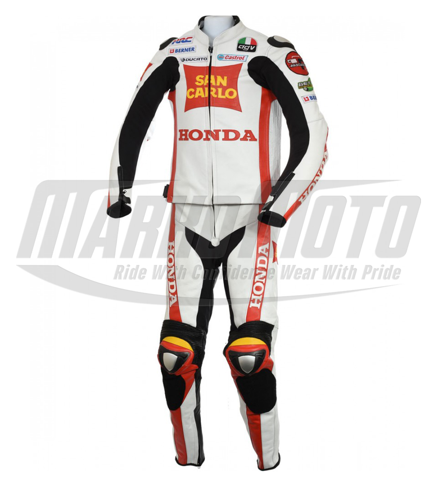 Suzuki GSXR Blue Motorcycle Leather Racing Suit