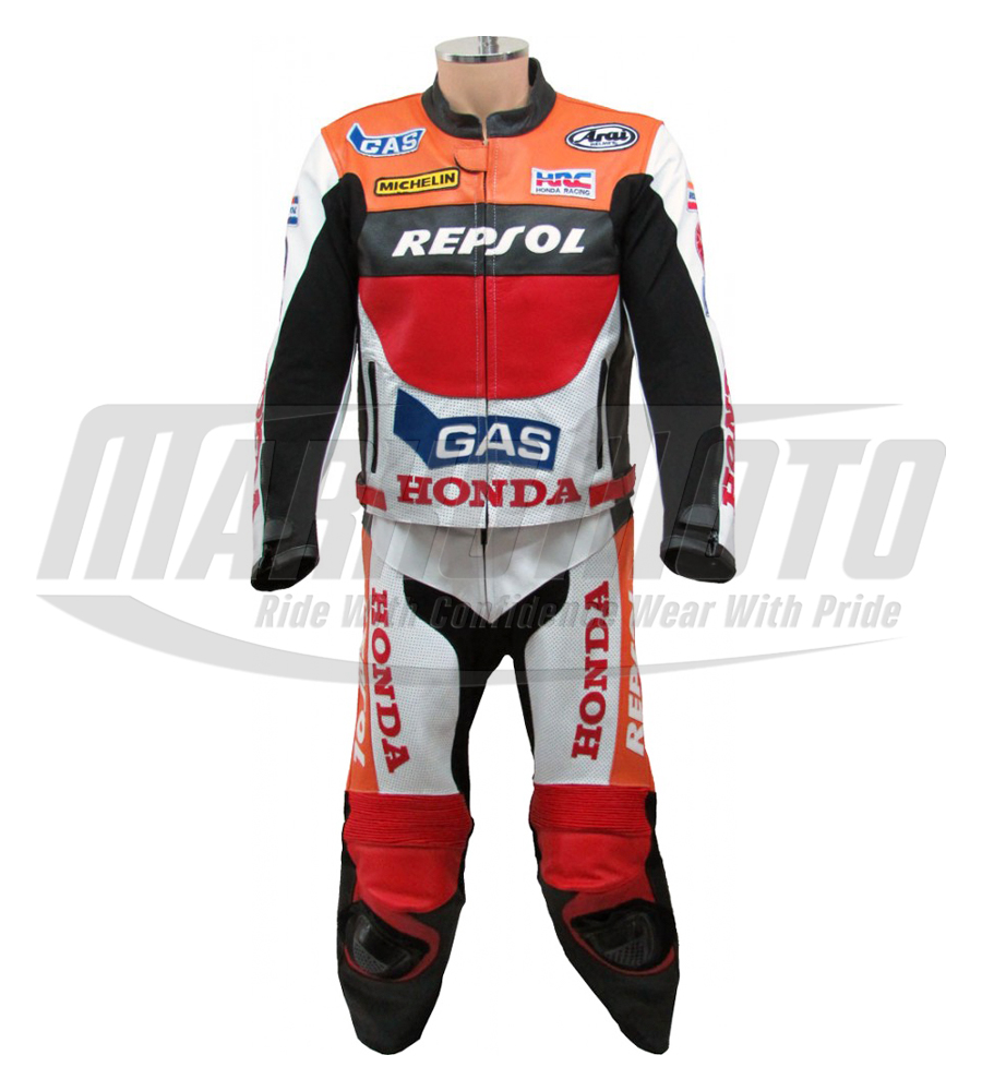 Suzuki GSXR Blue Motorcycle Leather Racing Suit