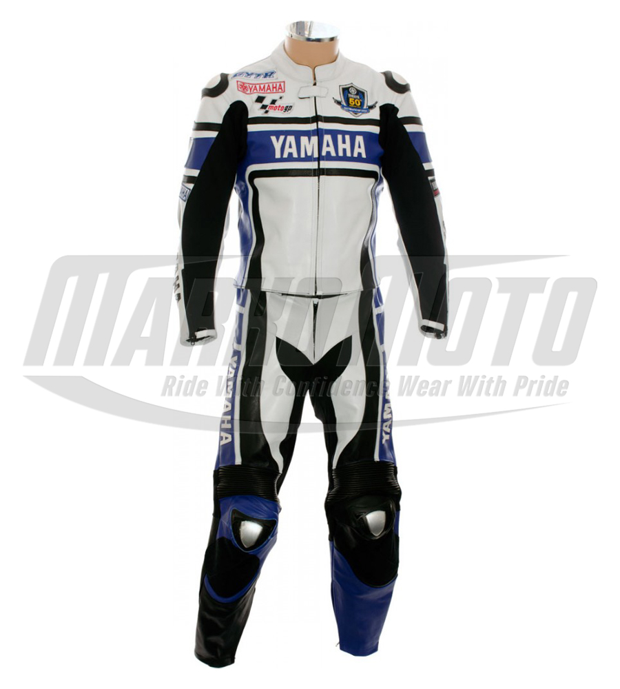 Suzuki GSXR Blue Motorcycle Leather Racing Suit