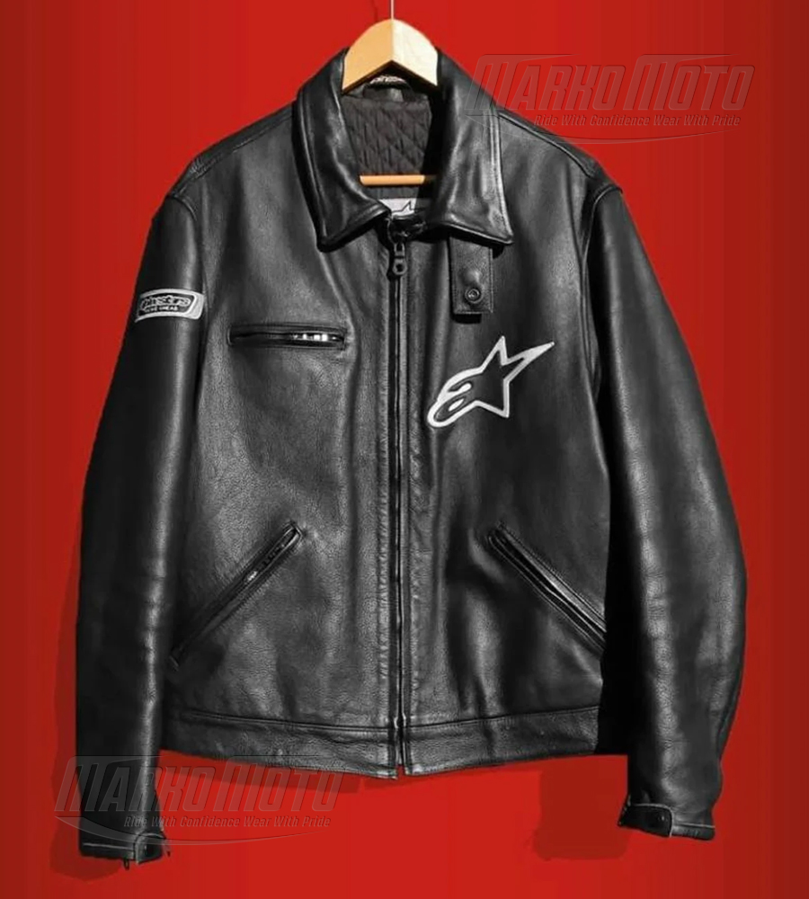 Alpinestars Fashion Motorcycle Black Riding Leather Jacket