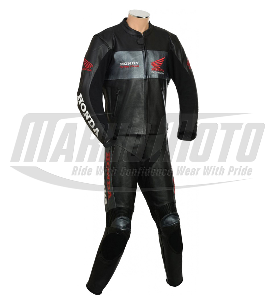 Honda Racing Classic Wings Leather Motorcycle Racing Suit