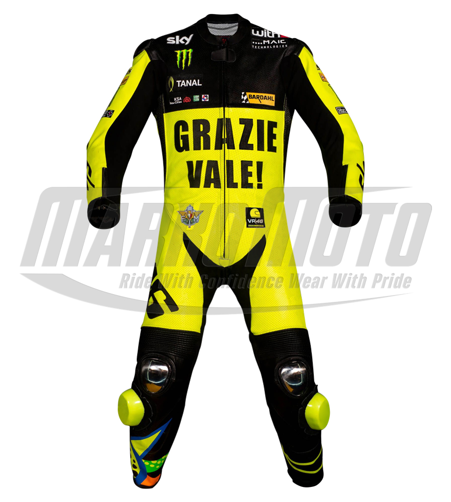 Grazie Vale VR46 Sky Leather Motorcycle Racing Suit