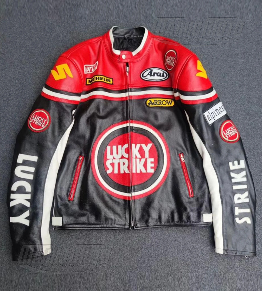 Motorbike Lucky Strike Fashion Riding Leather Jacket