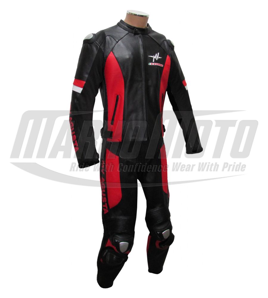 MV Agusta Classic Corse Black Motorcycle Leather Racing Suit