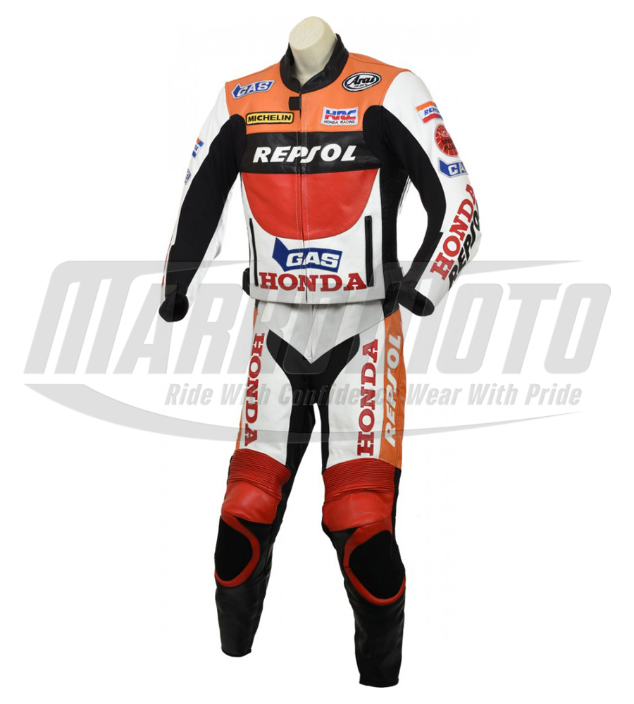 Classic Honda Repsol Gas Motorcycle Leather Racing Suit