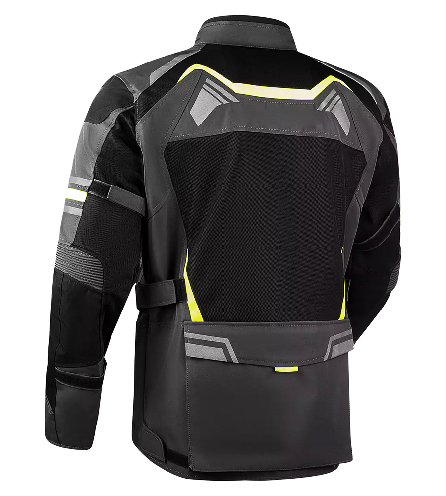 Black Fluorescent Green Motorcycle Textile Riding Jacket Black Fluorescent Green Motorcycle Textile Riding Jacket