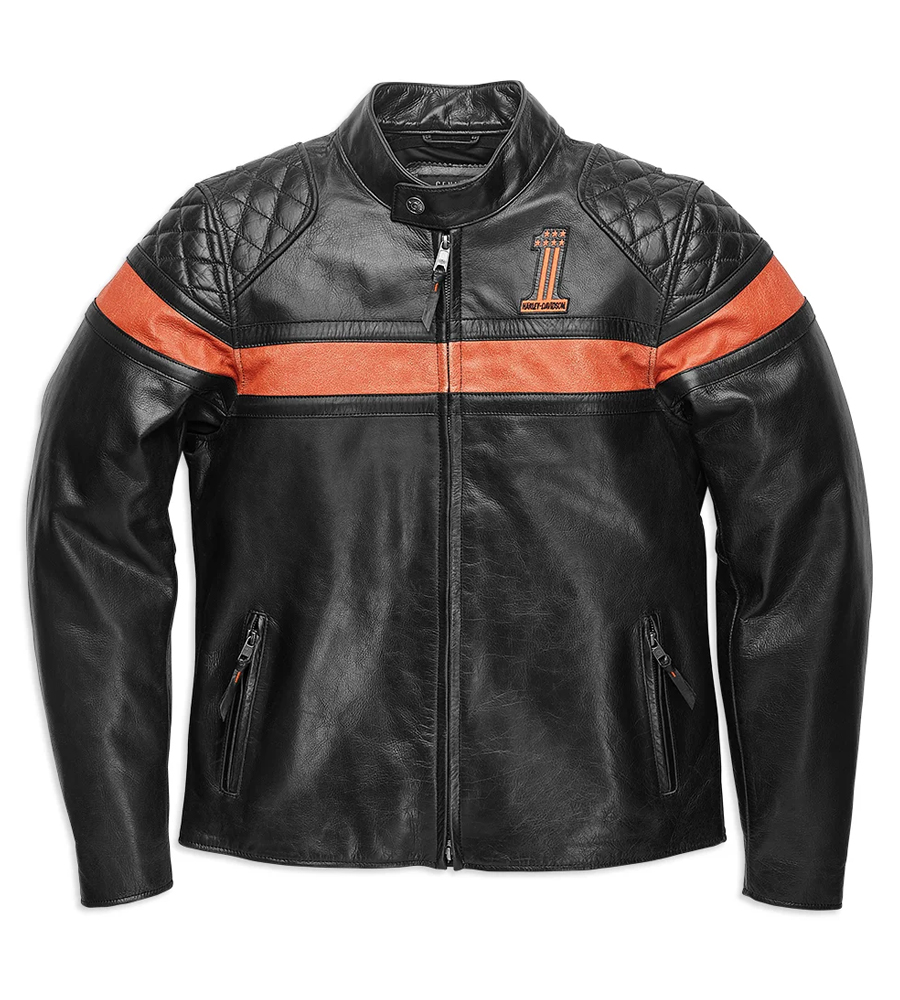 Harley-Davidson Triple Vent Passing Motorcycle Leather Jacket