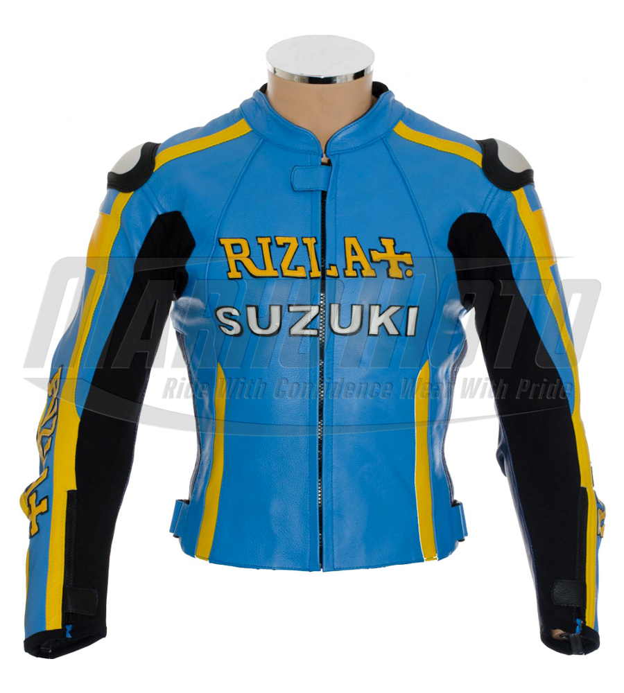 Suzuki GSXR Motorcycle Leather Racing Jacket