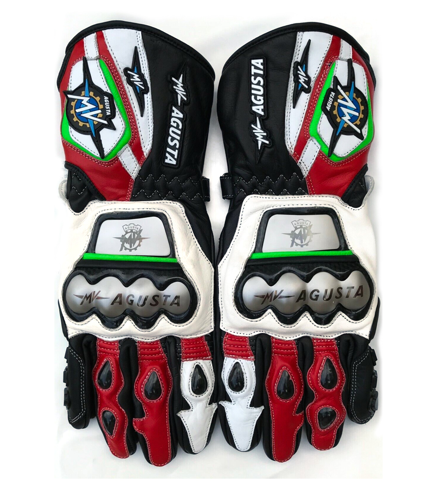 On Road MV Agusta MotoGP Motorcycle Racing Leather Gloves