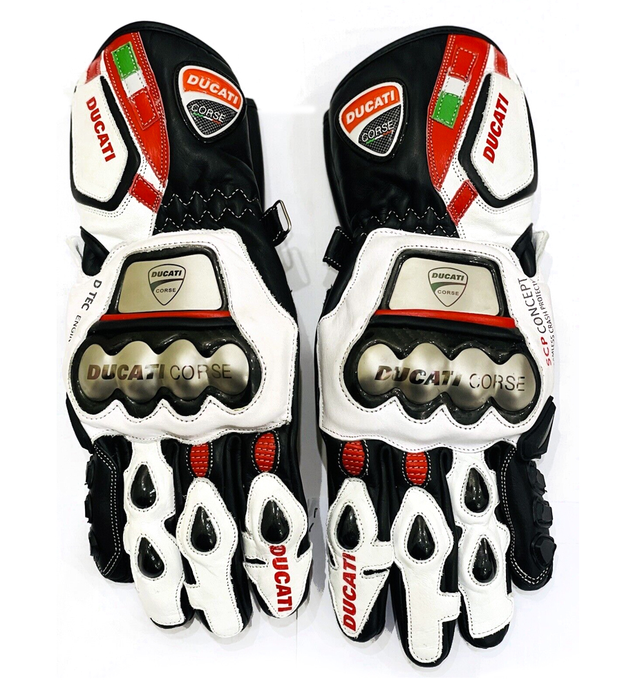 Ducati Corse C6 Leather Motorcycle Racing Gloves