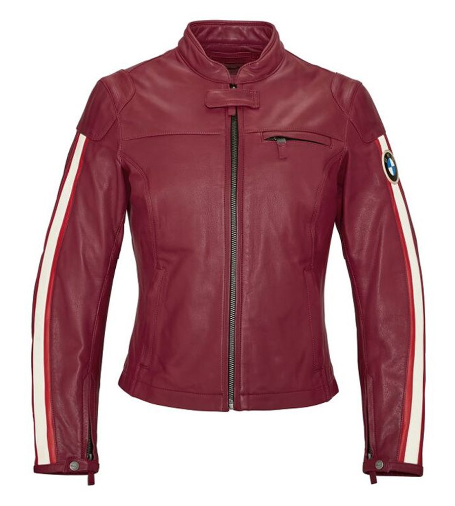 BMW Schwabing Red Motorcycle Racing Leather Jacket