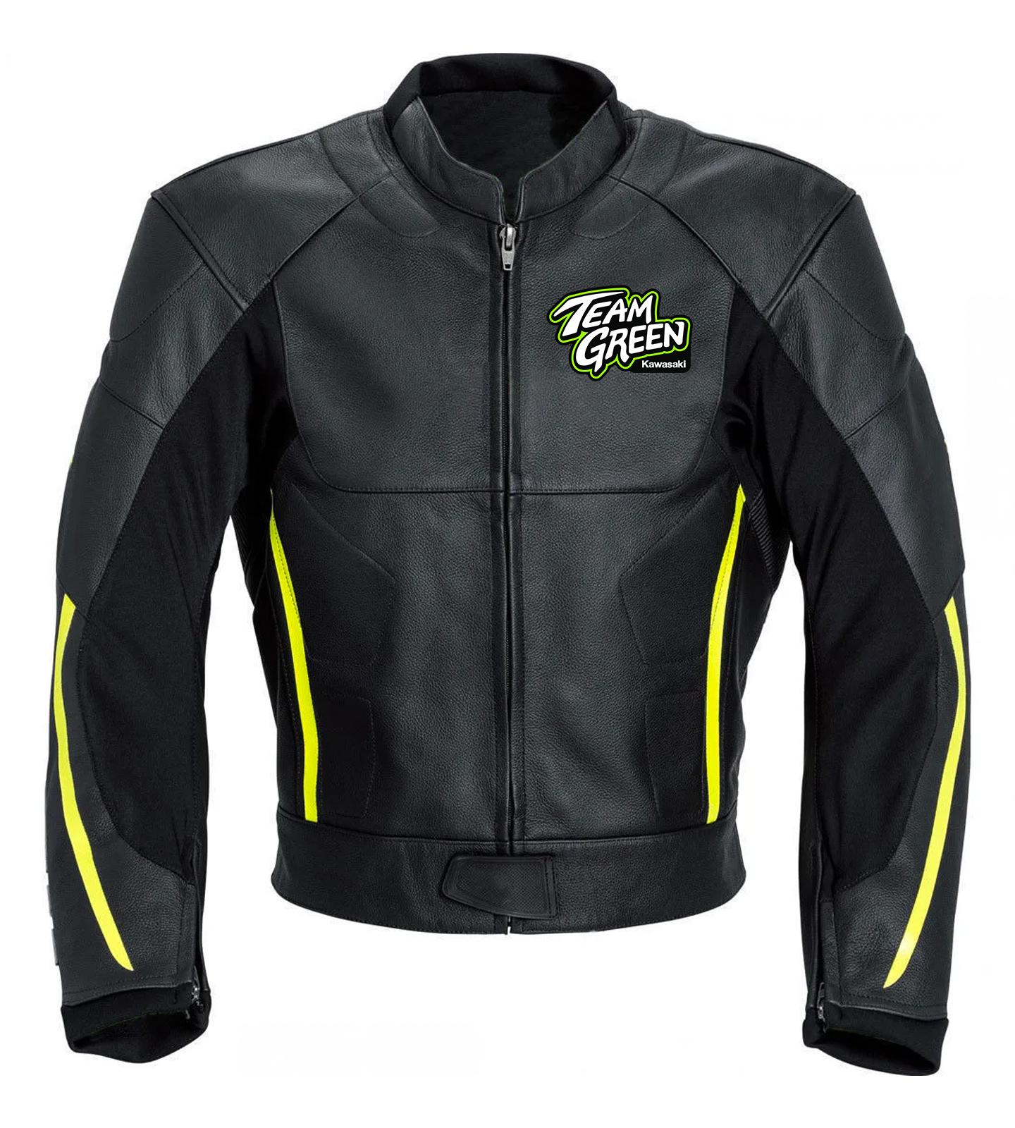 Motogp Black & Yellow Men Sports Racing Leather Leather Jacket